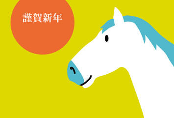 馬, 年賀状, 和風, 和柄, 新年, 動物, クリスマス, うま, ベクター, イラスト, manga