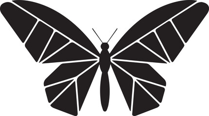 Geometric Black Butterfly Silhouette insect animal © Jolakha