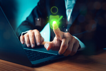 Digital performance evaluation meter displayed above a smartphone, representing business assessment, KPI tracking, employee performance analysis, productivity rating, and modern data-driven evaluation