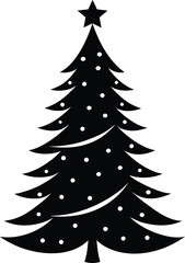 Obraz premium christmas tree vector illustration on isolated transparent background