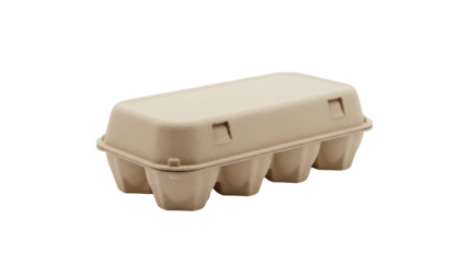 Compostable Six Egg Carton Product Shot Isolated on White Background