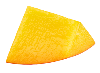 Mango cube isolated on a transparent background. Mango cube PNG. Mango full macro photo