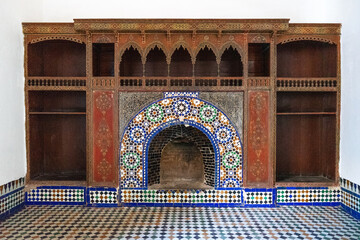 Palais de la Bahia, cheminée, Marrakech, Maroc