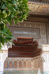 Palais de la Bahia, son architecture, Marrakech, Maroc