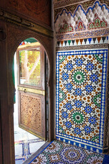 Palais de la Bahia, son architecture, Marrakech, Maroc