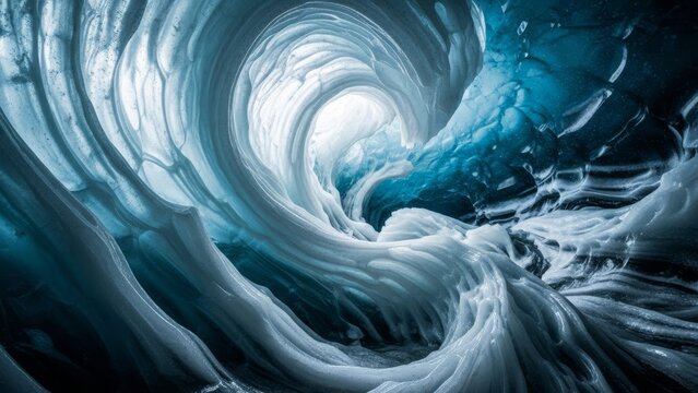 Frozen Vortex A Mesmerizing Swirl of Ice and Light