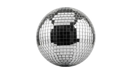 Shiny disco ball PNG isolated on transparent background, mirror ball for party and dance floor decoration, retro style