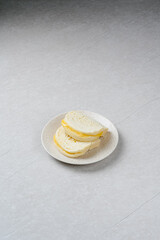 steamed bread or bun filled with srikaya jam