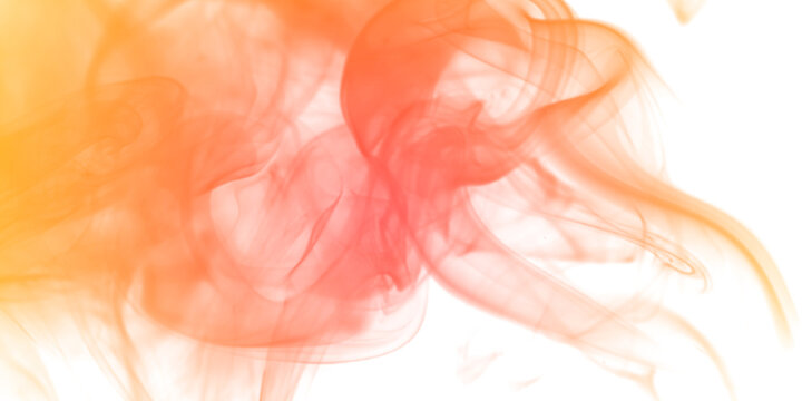 Humo abstracto c&aacute;lido en tonos amarillo, naranja y rojo