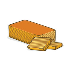 Hand-Drawn Layered Lapis Legit with Slices