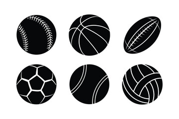 Ball Sports vector silhouette bundle