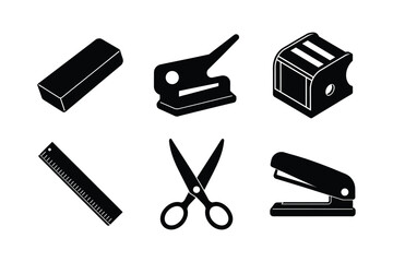 Desk Tools vector silhouette bundle