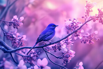 blue bird on a branch