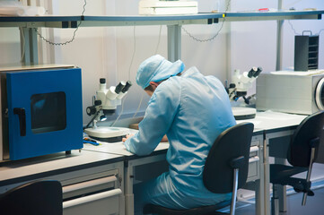 Interior of modern research laboratory