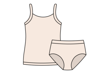 Women’s Camisole and Brief Underwear Set Illustration