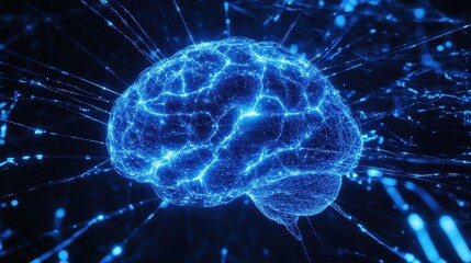 Neural AI System Scanning Advanced Futuristic Computer