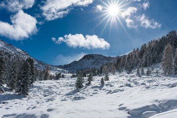 Kremstal  bei Neuschnee in &Ouml;sterreich
