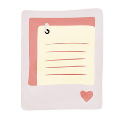 Cute Minimalist Note Paper With Heart Detail