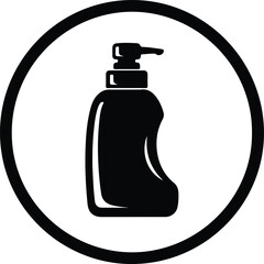 Illustration Sanitizer dispenser icon liquid soap symbol silhouette vector
