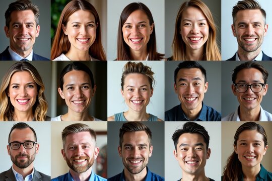 Collage of headshot style portraits showcasing diverse avatars