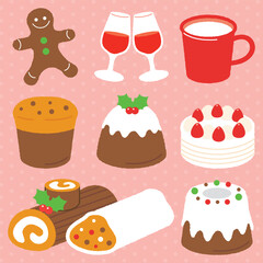 ホリデーシーズンのごちそう お菓子と飲み物