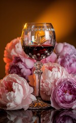 still life with red wine