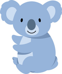 Adorable Cartoon Koala Sitting Illustration for Children