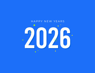 New year 2026 logo design template