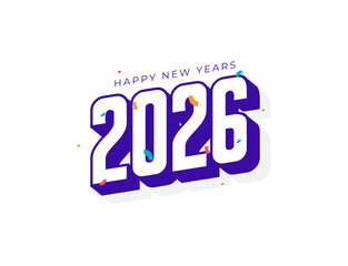 New year 2026 logo design template