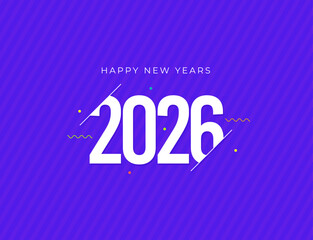 New year 2026 logo design template