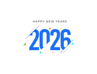 New year 2026 logo design template