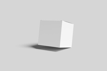 Blank Square Box Mockup - 3D Illustration