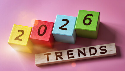 2026 Colorful 3d wooden alphabet blocks forming the success business concept text symbol on a white background