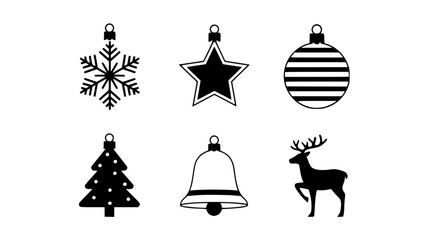 set of christmas icons, christmas icons set