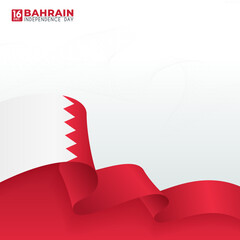 Bahrain Happy National Day 16 December Vector Design For Banner, Greeting Card, Social Media etc