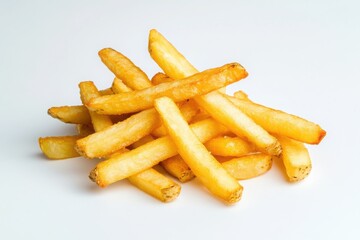 Close-up shot of crispy fried fries 