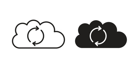 Backup icons set. Simple set of vector illustrations
