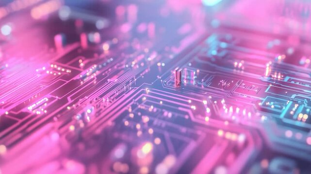 A close up shot of a computer circuit board with various components and wires visible
