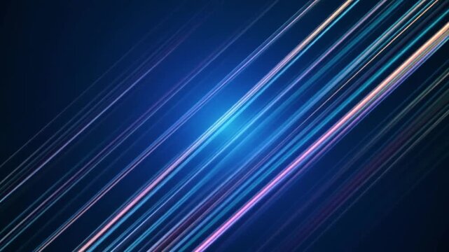 Dynamic blue and purple light streaks create a futuristic abstract background, perfect for technology, internet, and data-related design projects.
