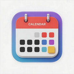 Desktop calendar icon vector illustration for day date month number and event reminder