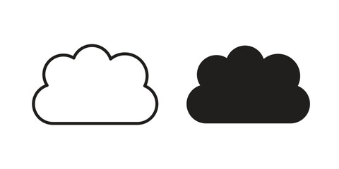 Cloud icons set. Simple set of vector illustrations