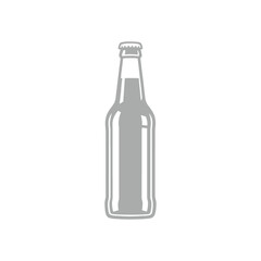 Monochromatic Flat Bottle Icon Illustration