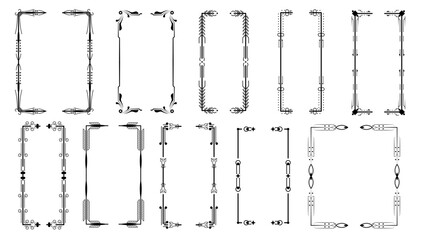 Set Black Simple Line Collection Different Doodle Brackets, Parentheses, Braces Elements Vector Design Style Sketch Isolated Illustration For Banner