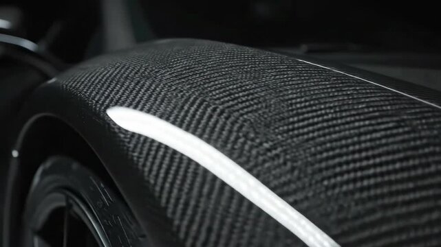 Luxury Supercar Carbon Fiber Body Texture Close Up