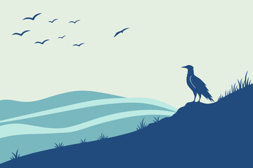 Vintage Propeller Plane Line Art – Minimalist Aircraft Illustration © Md