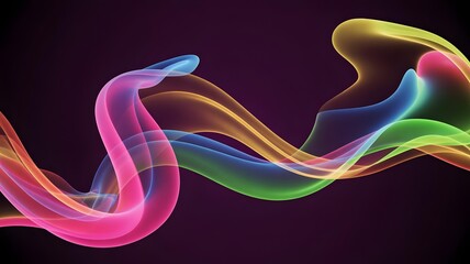 Colorful smoke swirls abstract background vibrant flowing waves
