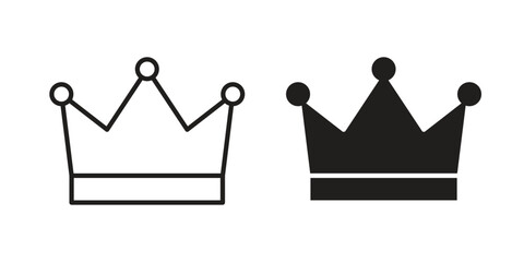 Crown icons set. Simple set of vector illustrations