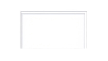 White rectangle frame; clean, simple design with a black background creating a minimalist aesthetic