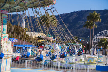 ポルトヨーロッパ、楽しそうに回るメリーゴーランド、和歌山、日本