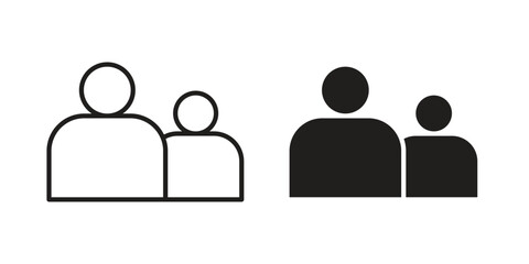 Friends icons set. Simple set of vector illustrations